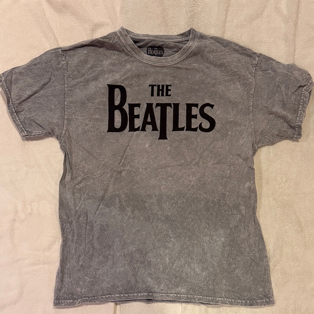 The Beatles Unisex Charcoal Tee 100% Cotton